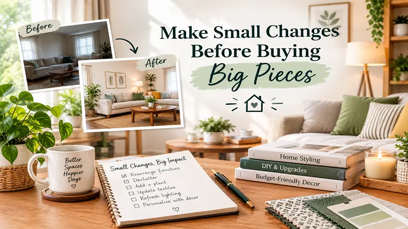 Make Small Changes Before Buying Big Pieces
